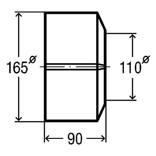 Розетка 110x165x90 для отвода к унитазу, белая Viega