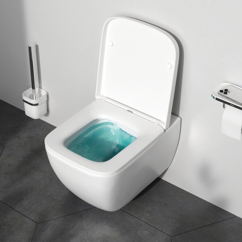 Подвесной унитаз Am.Pm Gem C901701SC белый, FlashClean безободковый с сиденьем микролифт