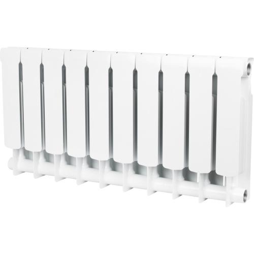 Биметаллический радиатор STOUT Space 350 - 10 секций, боковое, белый RAL 9016