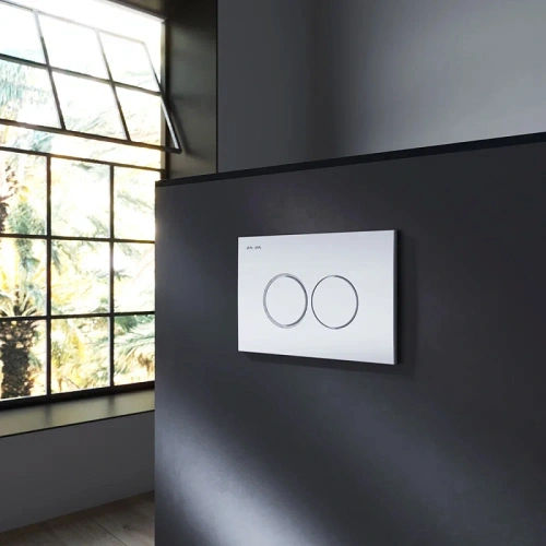 Кнопка для инсталляции механическая Am.Pm ProC L I070101 пластик, белый глянц