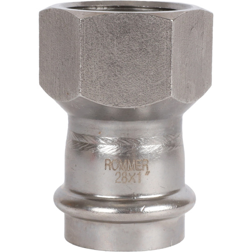 Соединитель ВПр-ВР 28x1" пресс, нержавеющая сталь Rommer