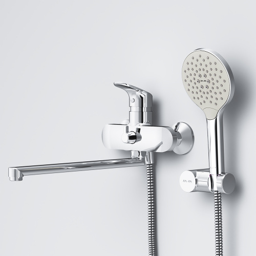 Смеситель для ванны AM.PM Like F8095000 душевой набор, излив 350 мм, хром
