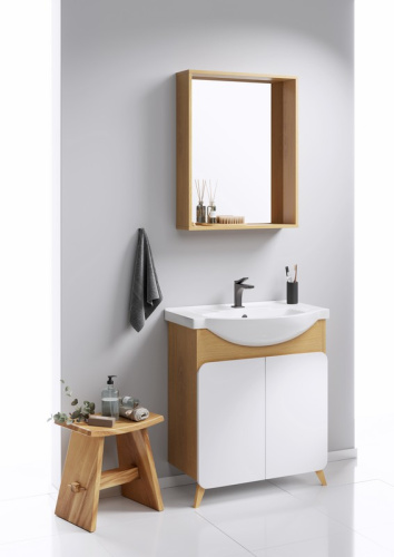 Тумба с умывальником AQWELLA Basic 75 Дуб золотой BAS0107DZ