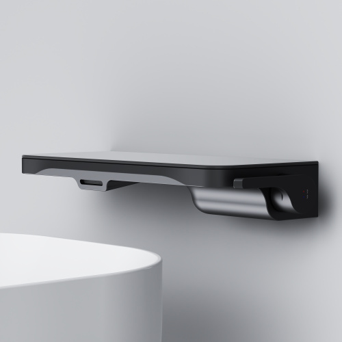 Смеситель для раковины Am.Pm Func F8F72722 встраиваемый с полкой и каскадным изливом, черный