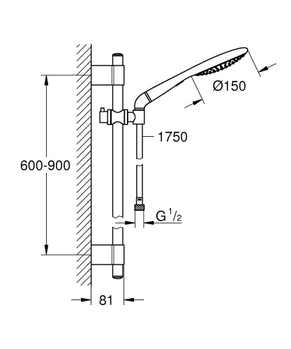 Душевой гарнитур Grohe Rainshower Solo 27273001