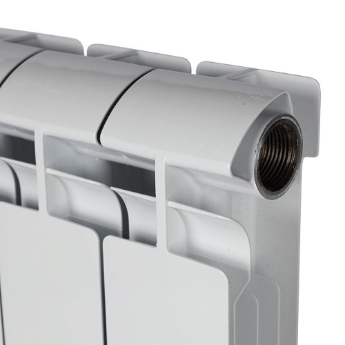 Биметаллический радиатор STOUT ALPHA 500 - 12 секций, боковое, белый RAL 9016