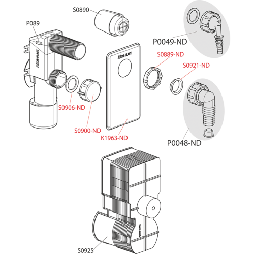Сифон Alcaplast для стиральной машины, под штукатурку, хромированный APS3