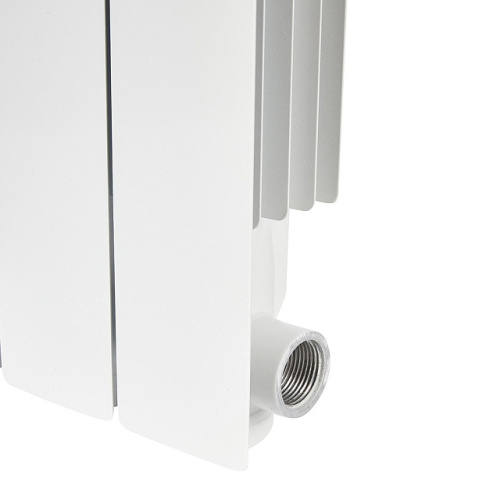 Алюминиевый радиатор STOUT ALPHA 500 - 10 секций, боковое, белый RAL 9016