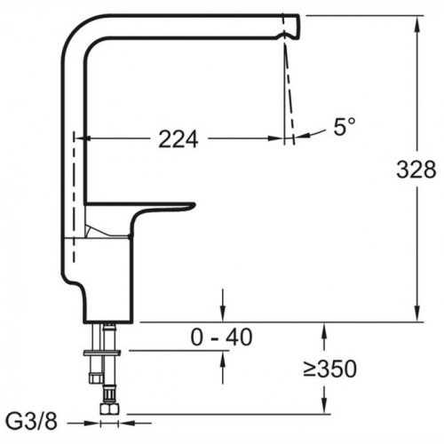 Смеситель для кухни Jacob Delafon AlEo+ E72358-CP хром