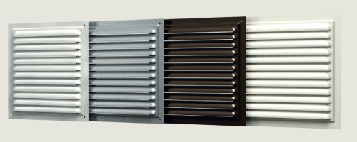 2525МЭ Решетка ЭРА вентиляционная металлическая, с сеткой 250х250