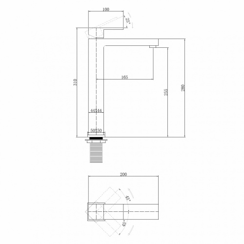 Смеситель для раковины ABBER Daheim AF8211SP сатин