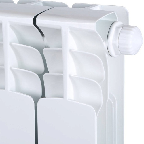 Биметаллический радиатор STOUT Space 500 - 12 секций, нижнее справа, белый RAL 9016