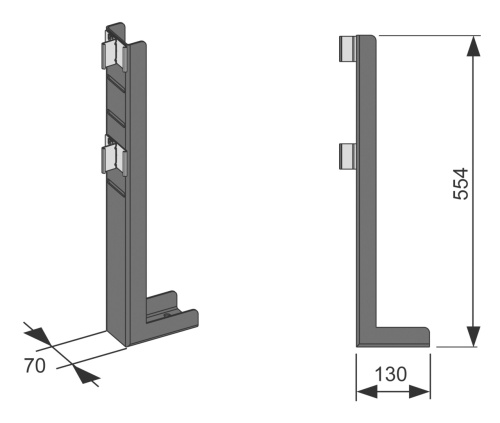 Опора для отдельно стоящей перегородки TECEprofil 9030017
