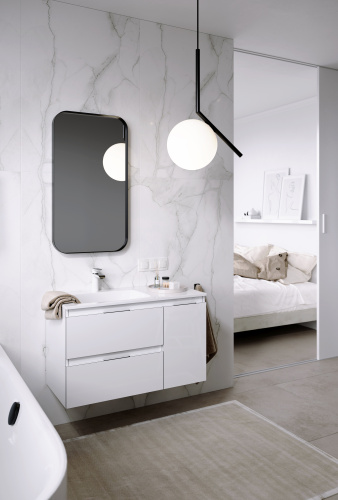 Тумба с умывальником AQWELLA Accent 92 Белый ACC0109LW