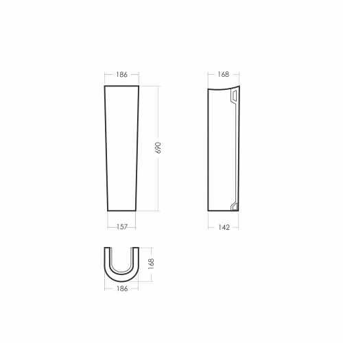 Пьедестал Sanita АТТИКА белый