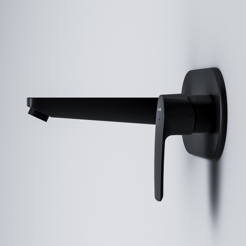 Смеситель для раковины Am.Pm Gem F90A72222 встраиваемый, излив 187 мм, черный