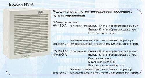 Вентилятор оконный Soler & Palau HV-300 A