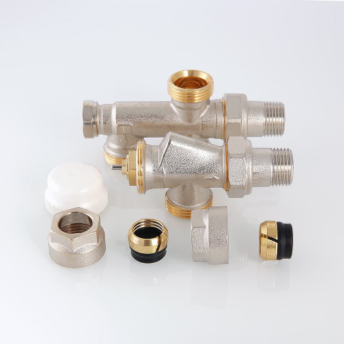 Термостатический узел Valtec для радиатора, двухтрубный 1/2"x100%x3/4" евроконус
