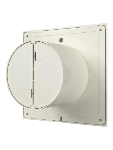 Вентилятор осевой вытяжной с обратным клапаном D 125 DiCiTi SLIM 5C lvory, декоративный