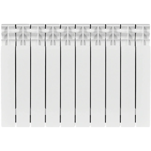 Биметаллический радиатор STOUT TITAN 500 - 10 секций, боковое, белый RAL 9016