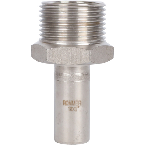 Вставка переходная НПр-НР 18x1" пресс, нержавеющая сталь Rommer