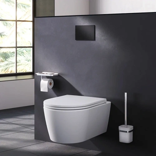 Кнопка для инсталляции пневматическая Am.Pm Pro S I047038 пластик, черный матовый