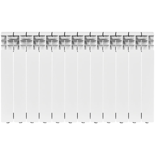 Биметаллический радиатор Rommer Profi Bm 500 - 12 секций, боковое, белый RAL9016