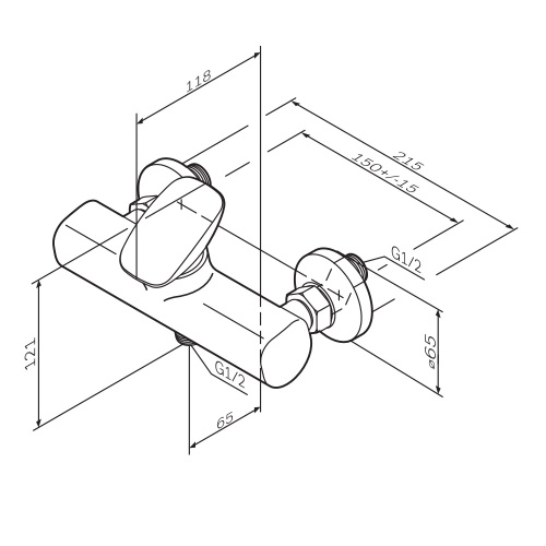 Смеситель для душа Am.Pm Spirit V2.0 F70A20000 хром