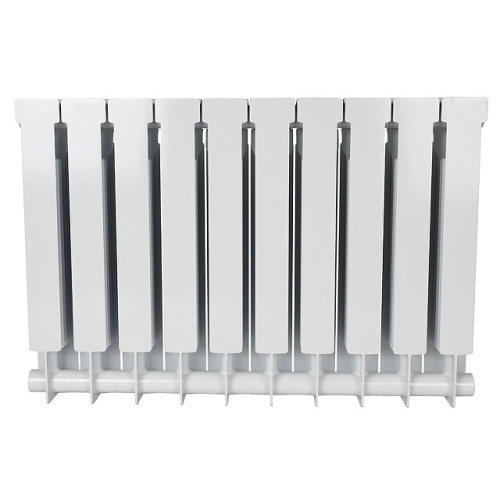 Биметаллический радиатор STOUT ALPHA 500 - 10 секций, боковое, белый RAL 9016