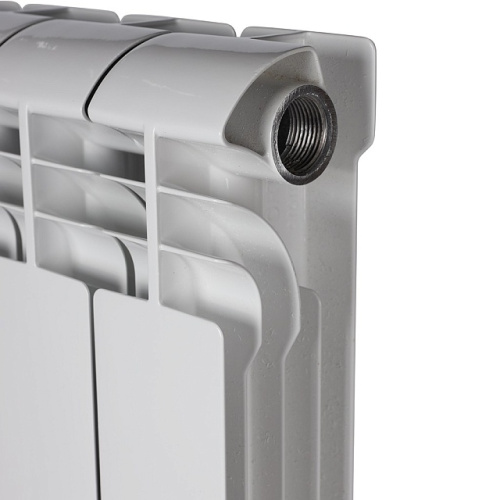 Алюминиевый радиатор STOUT VEGA 500 - 12 секции, боковое, белый RAL 9016
