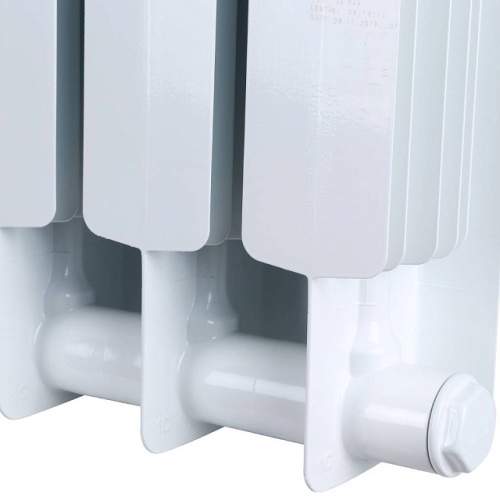 Биметаллический радиатор STOUT Space 500 - 12 секций, нижнее справа, белый RAL 9016