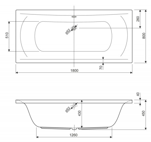 Боковая панель для акриловой ванны, левосторонняя Riho EMP-75-SP-L
