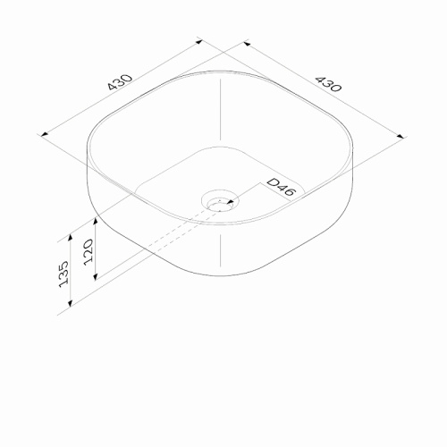 Раковина накладная 43 Am.Pm Func M8FWCC30430WG белый, санфарфор