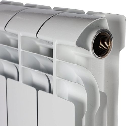 Биметаллический радиатор STOUT VEGA 500 - 8 секций, боковое, белый RAL 9016