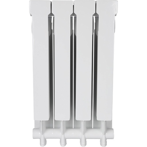 Алюминиевый радиатор STOUT VEGA 500 - 4 секции, боковое, белый RAL 9016