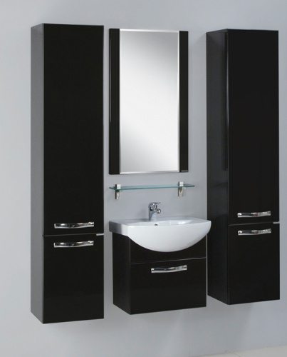 Тумба Акватон Ария 50 черный, подвесная 1A140301AA950