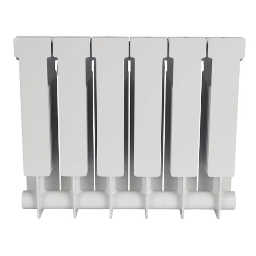 Биметаллический радиатор STOUT ALPHA 350 - 6 секций, боковое, белый RAL 9016