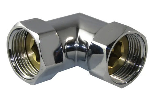 Подключение полотенцесушителя 1"Вx3/4"В углвое, хром Smart