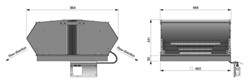 Крышный вентилятор Ostberg TKH 660 B3 Erp