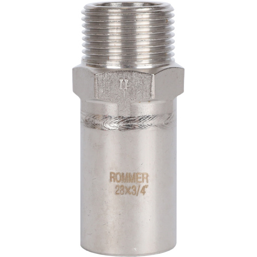 Вставка переходная НПр-НР 28x3/4" пресс, нержавеющая сталь Rommer