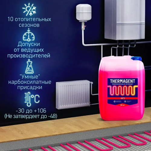 Теплоноситель Thermagent -30° этиленгликоль 20 кг