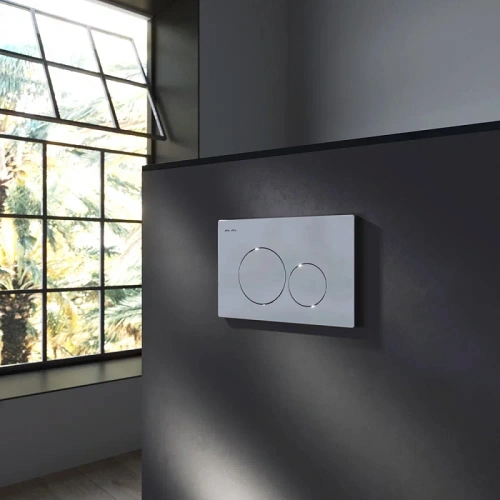 Унитаз с инсталляцией Am.Pm IS49051.701700 клавиша Pro L хром + Spirit V2.0 белый, безободковый, сиденье микролифт