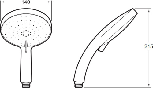 Душевая лейка Jacob Delafon Citrus E12978-CP хром