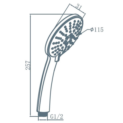 Лейка ручного душа 115 мм 5 режимов Am.Pm Spirit F0270064 хром