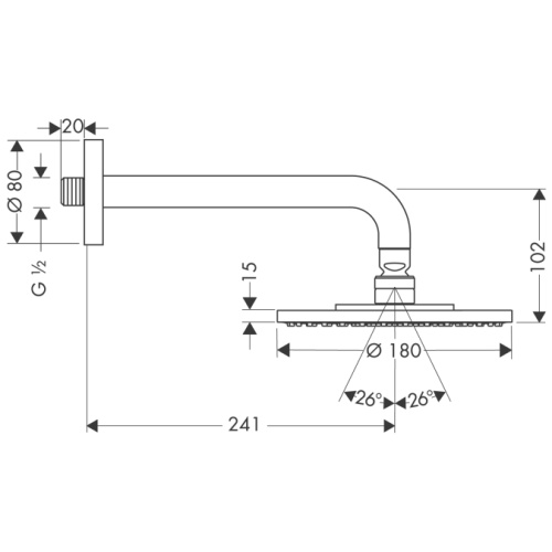 Верхний душ Hansgrohe Raindance Classic 27471000