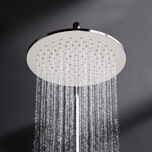 Душевая система Am.Pm X-Joy F40885A34 хром: смеситель для ванны, стойка с верхним душем, ручной душ