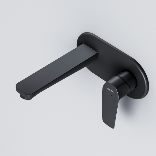 Смеситель для раковины Am.Pm Gem F90A72222 встраиваемый, излив 187 мм, черный