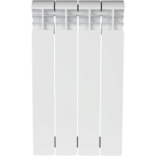 Биметаллический радиатор STOUT VEGA 500 - 4 секции, боковое, белый RAL 9016