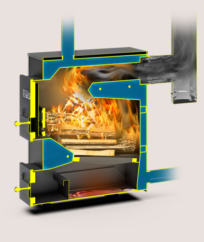 Котел твердотопливный 14кВт Теплодар КУППЕР Практик-14 (1.1)