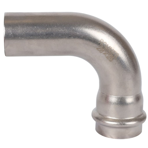 Угольник 90° однораструбный НПр 28x28 пресс, нержавеющая сталь Rommer